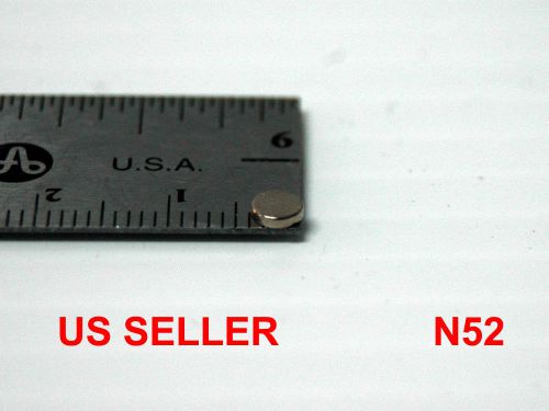 x10 N52 Nickel Plated 4x1mm Strongest Neodymium Rare-Earth Disk Magnets