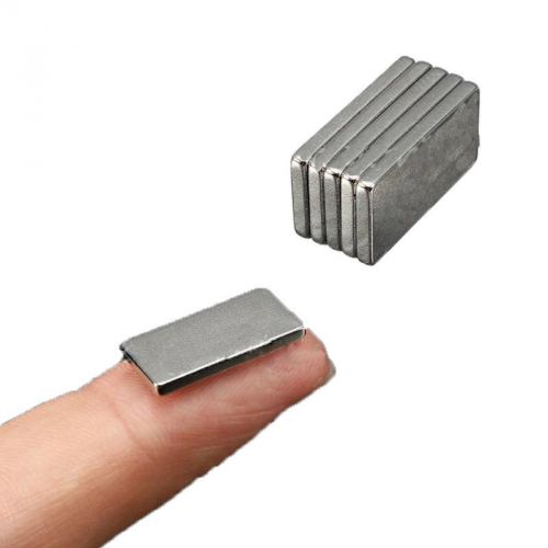 5x Super Strong Block Magnets 20mm x 10mm x 2mm Rare Earth Neodymium N35 Grade