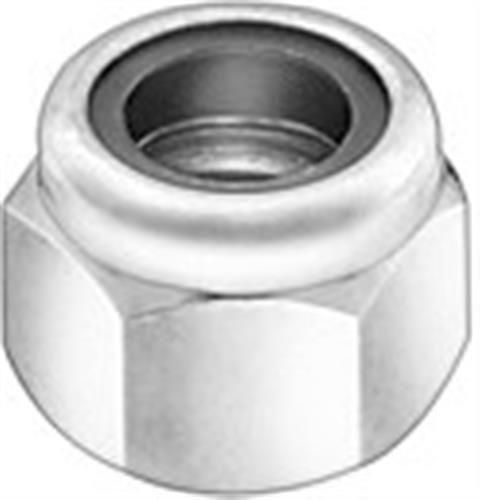 3/8-16 nylon insert nut (nyloc) nu (heavy) unc steel / zinc plated pk 50 for sale