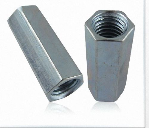 2Pcs M8 x 1.25 pitch Long Rod Coupling Hex Nut Right hand Thread