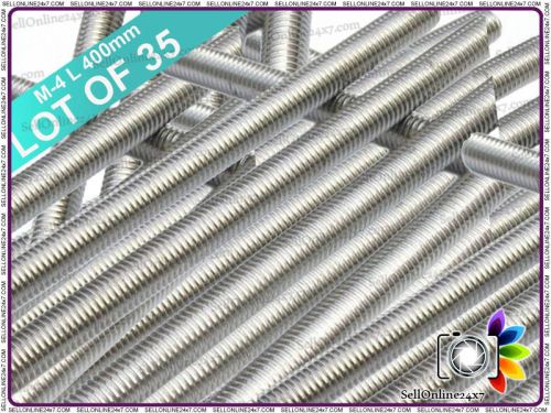 Lot of 35 - a2 stainless steel fully threaded rod/threaded bar length - 400mm for sale