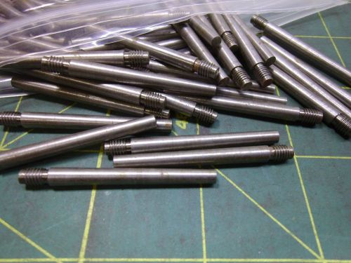 (49) threaded tapered dowel pins #1 x 1 1/2l large end dia 0.172 8-32 thrd#52264 for sale