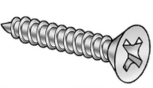 #6x3/4 sheet metal screw phillips flat hd type ab zinc plated, pk 100 for sale