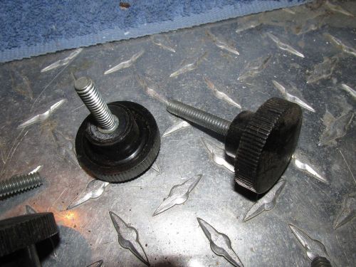 4 thumb screw 1/4&#034; thread 1 1/2&#034; black plastic head 1 1/2&#034;long mounting release for sale