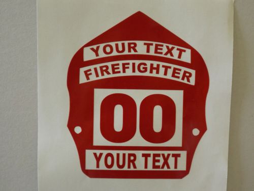 Firefighter Helmet Shield Badge Decal Custom Sticker