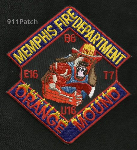 Memphis, TN - Engine 16 Truck 7 B6 U18 FIREFIGHTER Patch ORANGE MOUND Fire Dept