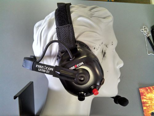 Firecom wireless headset - under helmet style - uhw51 - with radio ptt for sale