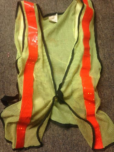 Public road safety traffic control vest bright yellow neon orange adult l large for sale