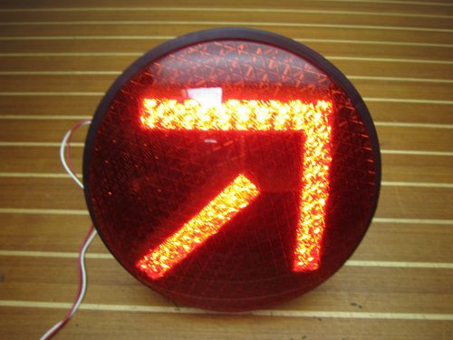 Dialight 12&#034; dia 110 volt ac electric red arrow led traffic signal light module for sale