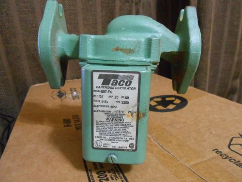 Taco 007-f4 cast iron circulator pump, 1/25 hp 007 for sale