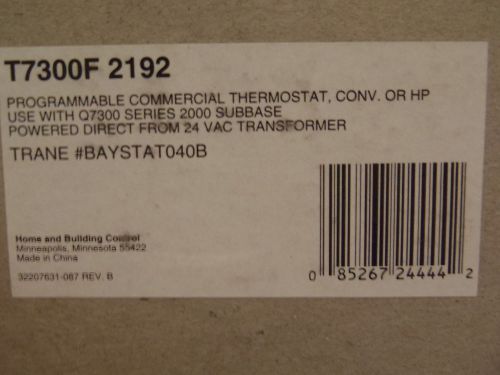 TRANE T7300F 2192 PROGRAMMABLE COMMERCIAL THERMOSTAT #BAYSTAT040B