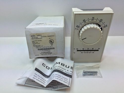New! columbus electric thermostat etd5sts shadow white for sale