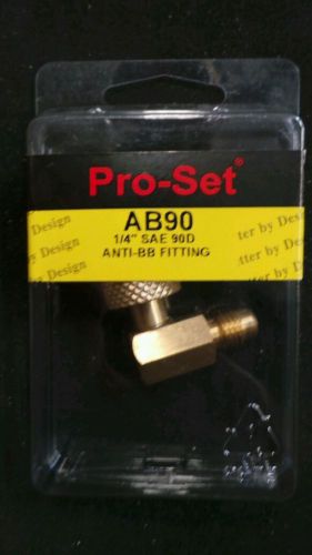 Cps pro-set ab 1/4&#034; sae 90 degree anti-blowback fitting for hoses for sale