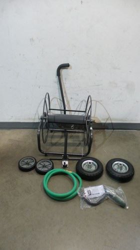 Yard Butler HT-4EZTURN 4 Pneumatic Wheel Steel Portable Hose Cart
