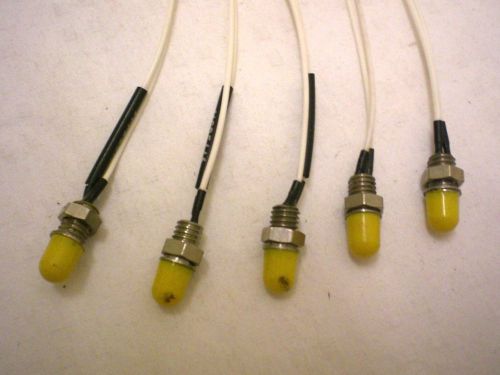 5 Military Lamps.Part # MIL-L-3661B, 252 Series Sealed Sub-Miniature Indicators