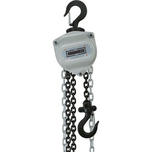 Roughneck manual chain hoist — 1 ton, 20ft. lift for sale