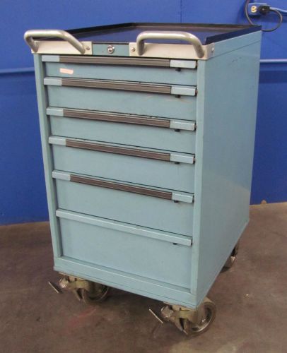 Lista 6 drawer rolling tooling cabinet~ontario calif~stanley vidmar~equipto~lyon for sale