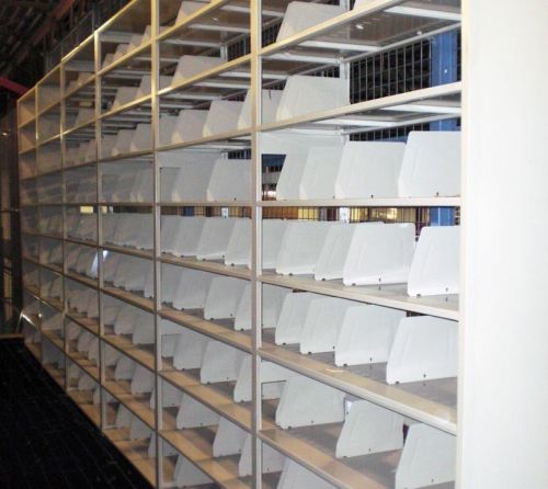 Used commercial quality office file and record storage shelving clean for sale