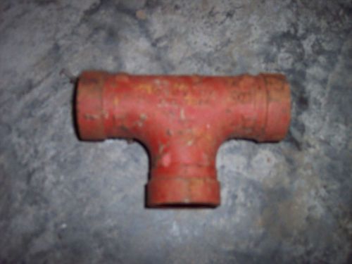 Grinnell victaulic fire lock ductile iron 1 1/4&#034; t tee grooved branch for sale