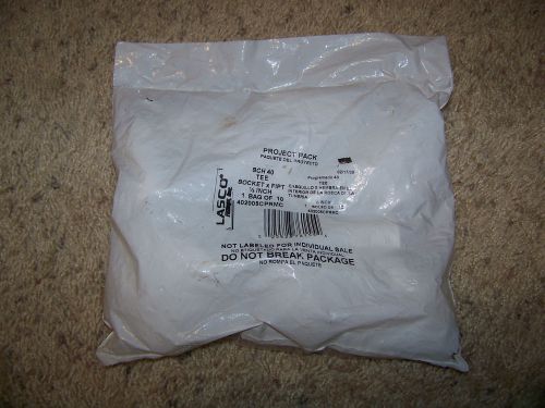 10 NEW Lasco 1/2&#034; SCH 40 TEE SST Socket X FIPT 1 bag of 10 Made in USA