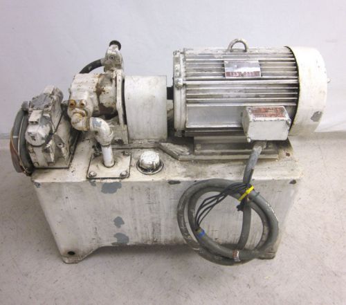 W.a. whitney 10-hp 3-ph 460v hydraulic power unit tank-36&#034;x20&#034;x14&#034; for sale