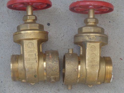 Two fire hose gate valves at 2 1/2 &#039;&#039;. new.  quality made in italy.. for sale