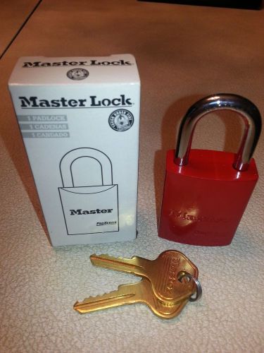 Master lock 6835 red  padlock 2-inch  2 keys keyed alike for sale