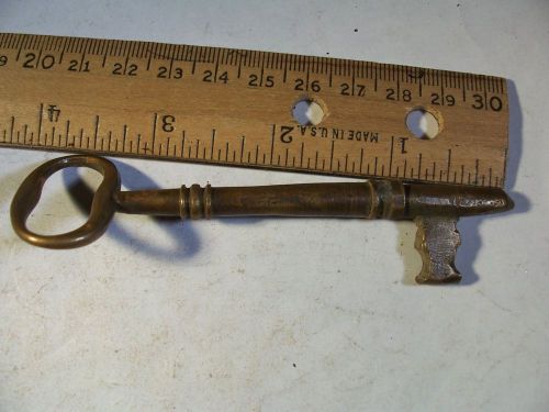 1 OLD  VINTAGE BRASS BIT SKELETON KEY 4&#039;&#039;  CUT