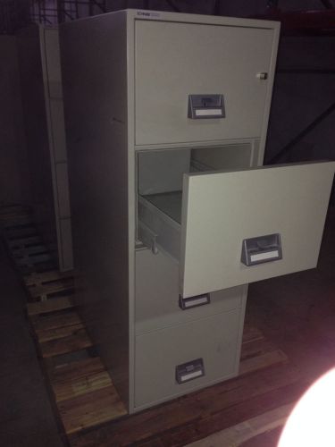 Schwab 1000 Fire Proof 4 Drawer Legal Size Metal File Cabinet 16.5&#034; x 31&#034; x 54&#034;