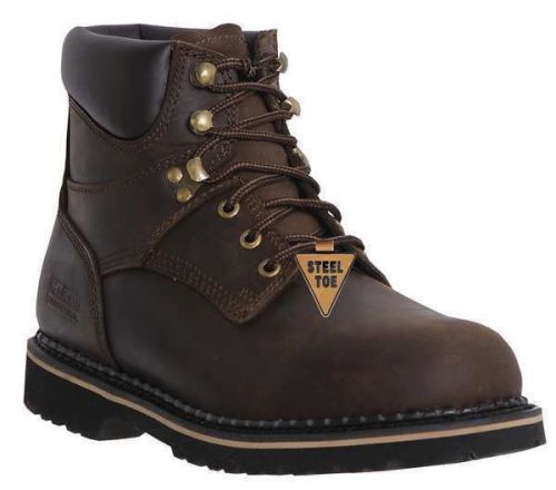 MCRAE MENS INDUSTRIAL LEATHER BOOTS  MR86344  9 M Steel Toe Brown