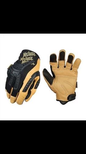 Mechanics Gloves, Leather, Black, XL,Pr