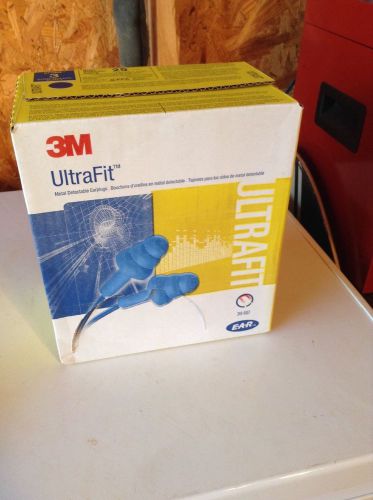 3M E-A-R UltraFit Series Metal Detectable Ear Plug - Steel, Foam -100pair NEW