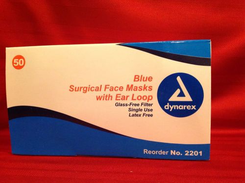 BLUE SURGICAL FACE MASKS WITH EAR LOOP 50 MASK