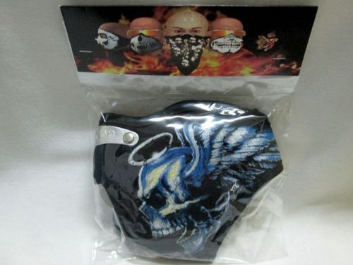 Dust mask spray paint blue-red devil masca half face mask helmet chopper mask*** for sale