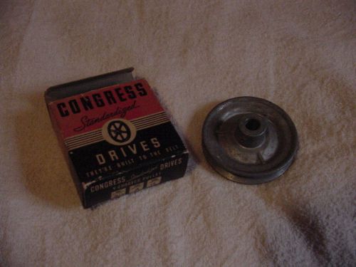 New Vintage Congress V-Belt Pulley 1/2&#034; Bore 3 1/2&#034; Diameter for A Type Belts