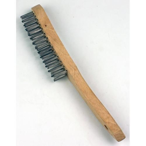 Straight handle scratch brush 4 x 15 ss for sale