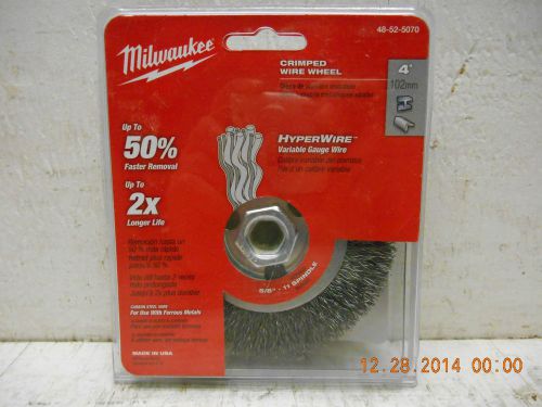 Milwaukee 48-52-5070 4&#034; Crimped Wire Wheel *BRAND NEW* FREE SHIPPING!!