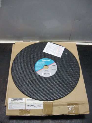 10 new makita abrasive cut off wheels metal 14&#034; diameter 1&#034; arbor new 1 box for sale