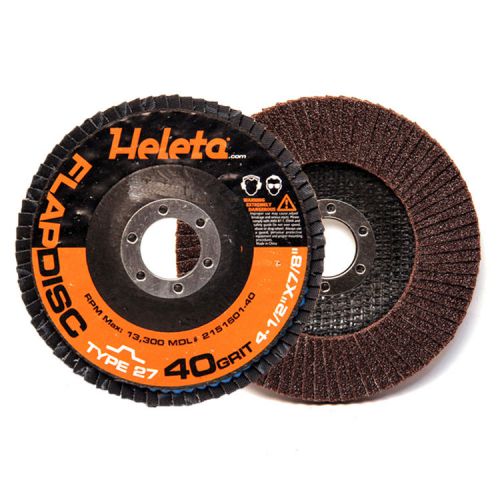 10pk flap discs 4.5&#034; x 7/8&#034; -120 grit (a/o-type27) for sale
