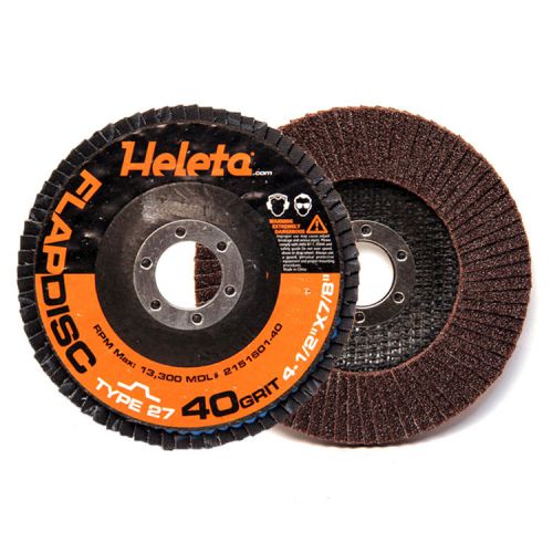 10pk Flap Discs 4.5&#034; x 7/8&#034; -120 Grit (A/O-Type27)