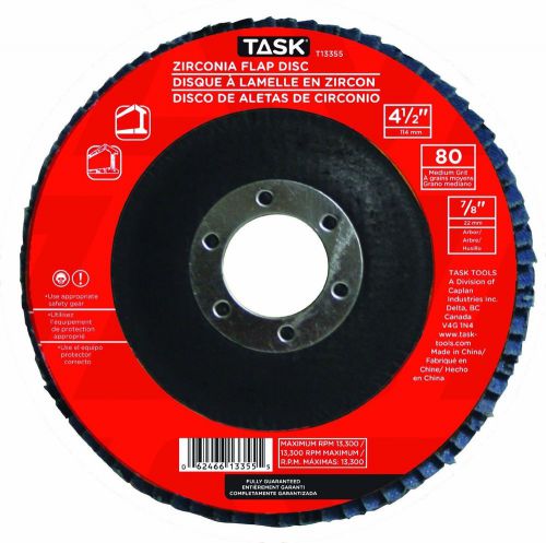 NEW Task Tools T13355 Zirconia Flap Disc