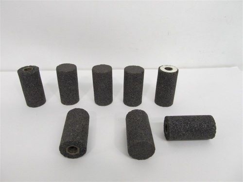 Round grinding stone 3/8&#034; thread 2&#034; height x 1&#034; od medium grit - 8 each for sale