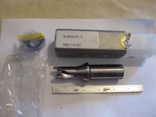 new iscar  sumocham coolant thru insert drill.uses .(787 tip.20mm) 25 mm  shank.