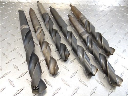 LOT OF 6 HSS 3MT TWIST DRILLS 29/32&#034; TO 1-3/64&#034; NATIONAL MORSE DORMER