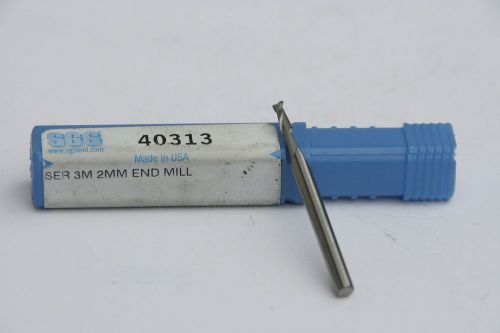 New - sgs 40313 ser 3m 2mm - 2 flute end mill for sale