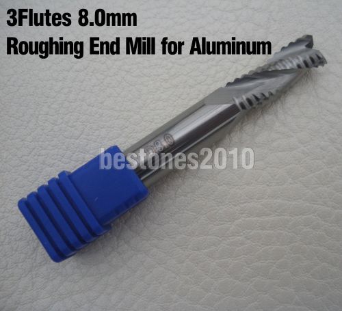 Lot 1pcs solid carbide aluminum roughing end mills 3flute cutting dia 8mm for sale