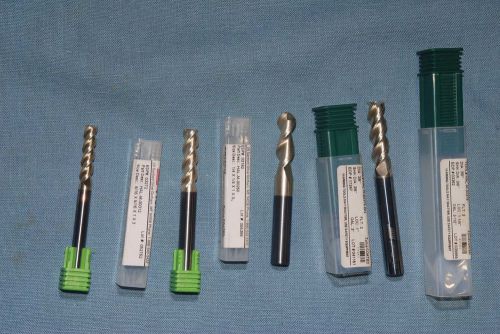 Helical carbide mills, 3/8, 5/16, 1/4 3 flute +3/8 ball nose