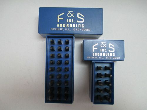 Letter &amp; Number set (1/16&#034; size in &#034;Reverse&#034;) F &amp; S Inc.