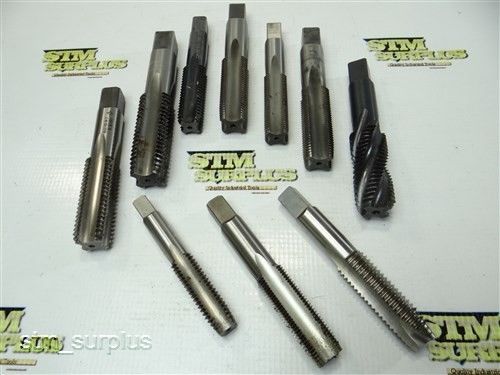 Nice lot of 10 hss hand taps 5/8&#034; -11 nc to 1&#034; -8 nc greenfield for sale