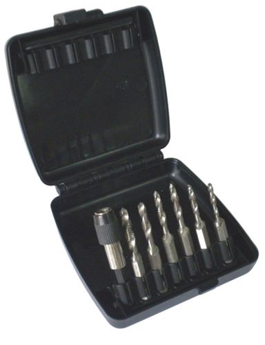 Astro pneumatic 7pc metric combination drill / tap bit metric tool set m3 - m10 for sale